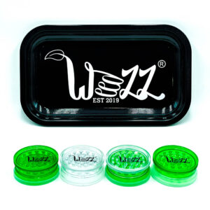 WEEDZZ Rolling Tray „Logo 1“ + WEEDZZ Grinder Kunststoff