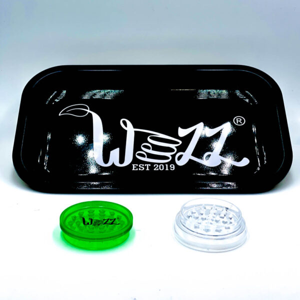 WEEDZZ Rolling Tray „Logo 1“ + WEEDZZ Grinder Kunststoff