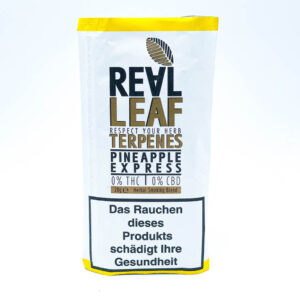 Real Leaf nikotinfreier Tabakersatz mit Terpenen „Pineapple Express“ 20g